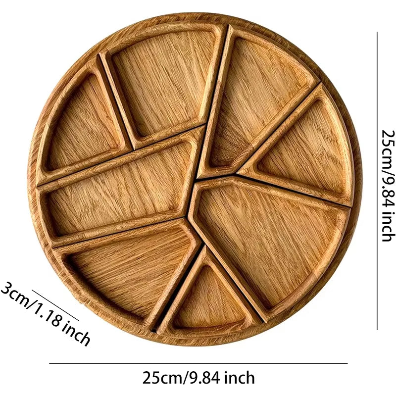 Divided Wooden Serving Tray