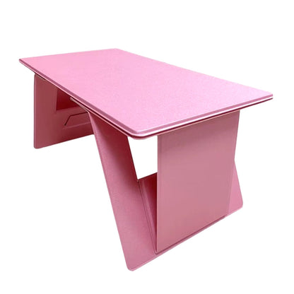 Foldable Fake Leather Wood Laptop Stand