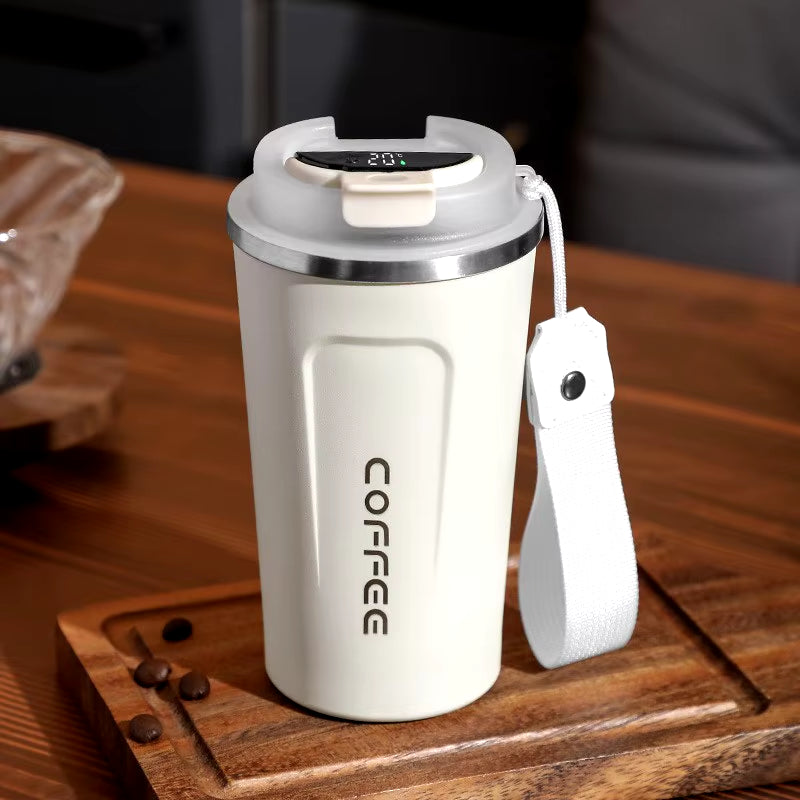 Stainless Steel Smart Thermos with Temperature Display