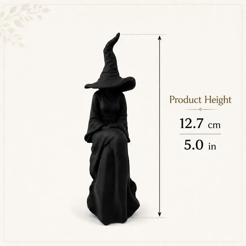 Black Faceless Witch Halloween Wall Decoration
