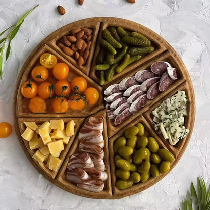 Divided Wooden Serving Tray