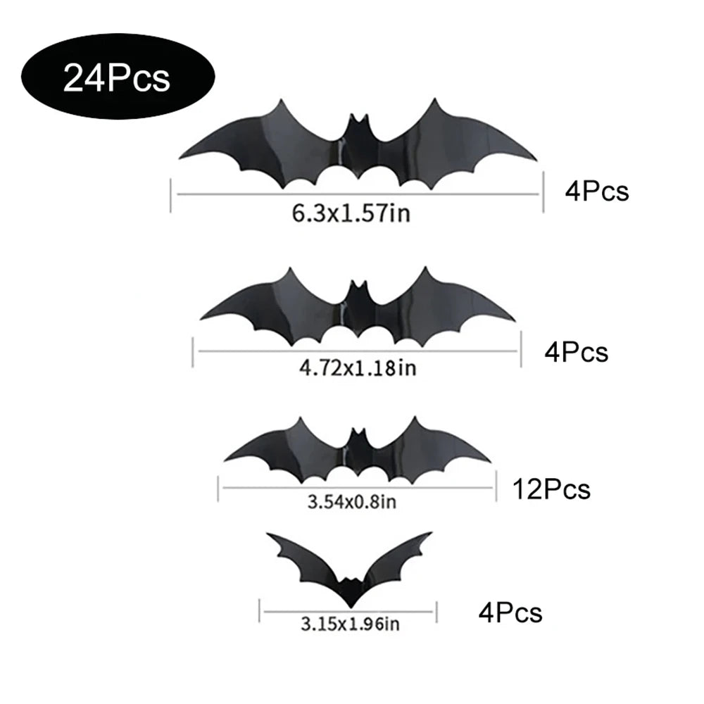 3D Halloween Bat Wall Decorations