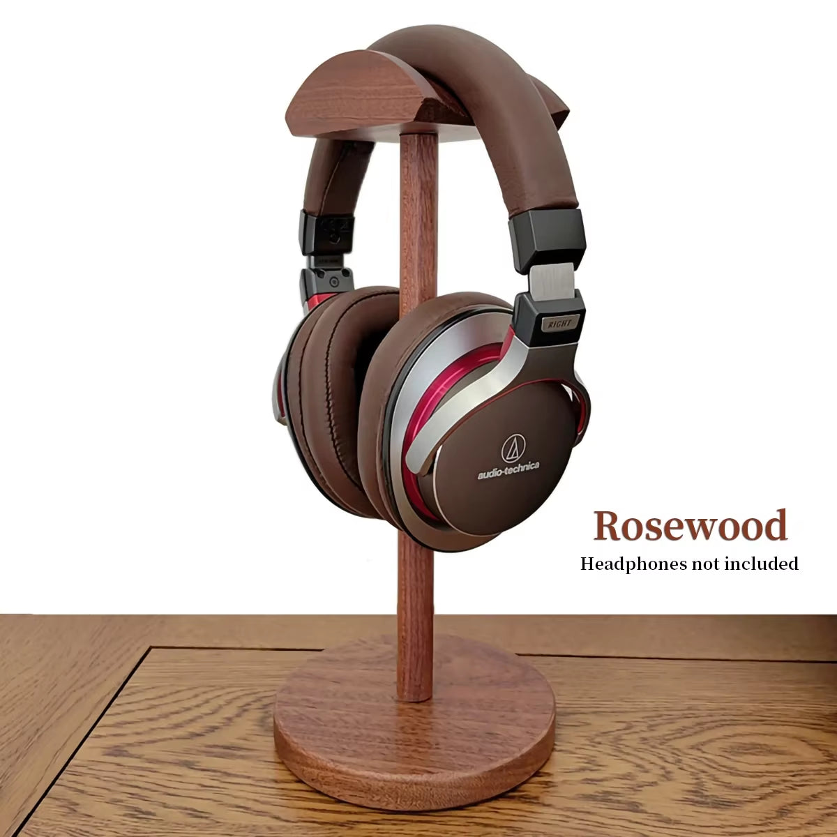 Walnut/Mahogany Wood Headphone Stand