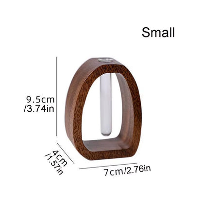 Walnut Frame Flower Bottle