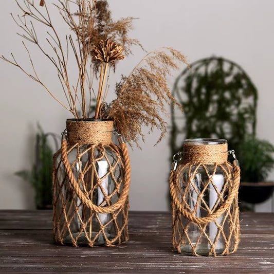 Bohemian Handwoven Glass Vase