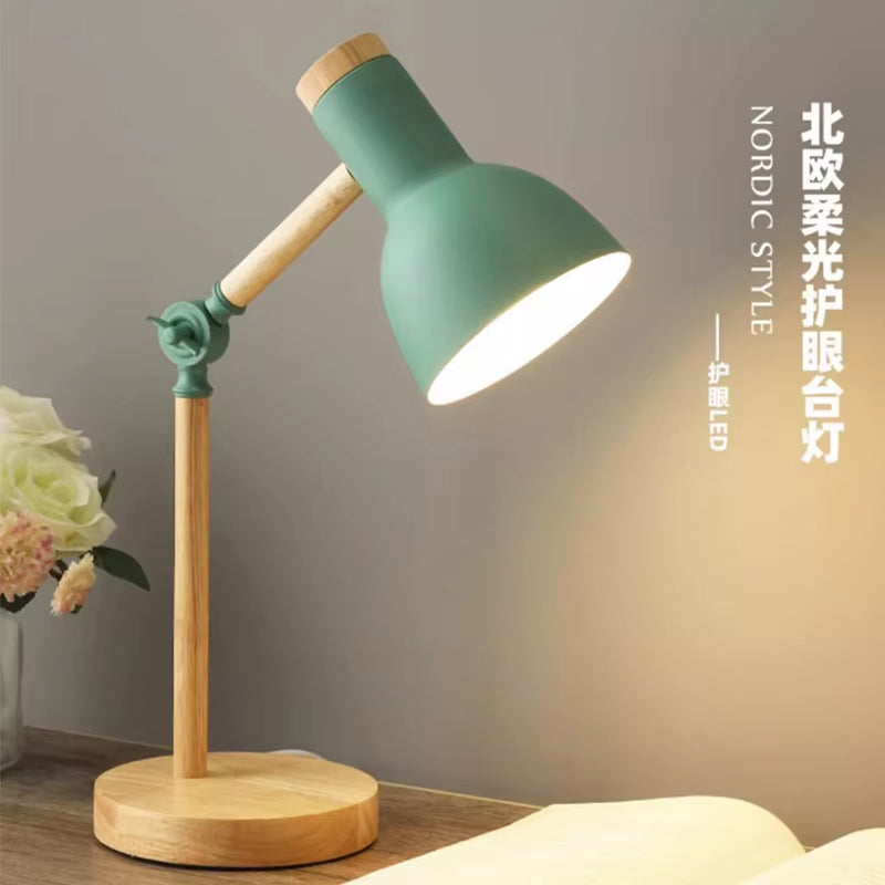 Nordic Wooden LED Table Lamp