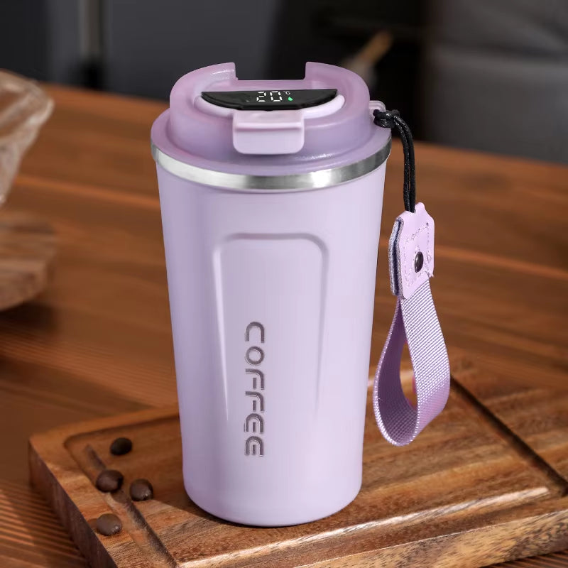 Stainless Steel Smart Thermos with Temperature Display