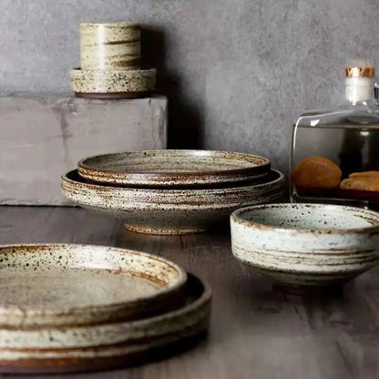 Retro Handmade Stoneware Tableware