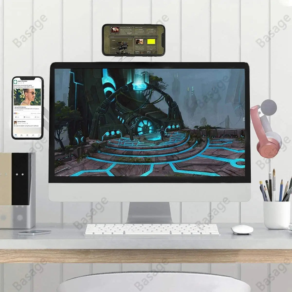 Magnetic Laptop iPhone Holder