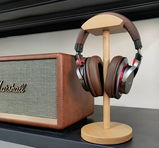 Walnut/Mahogany Wood Headphone Stand