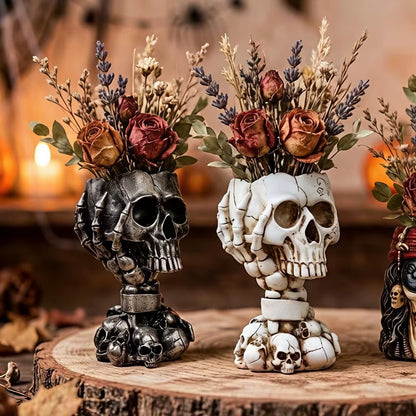 Skull Planter Pot for Gothic Halloween Décor