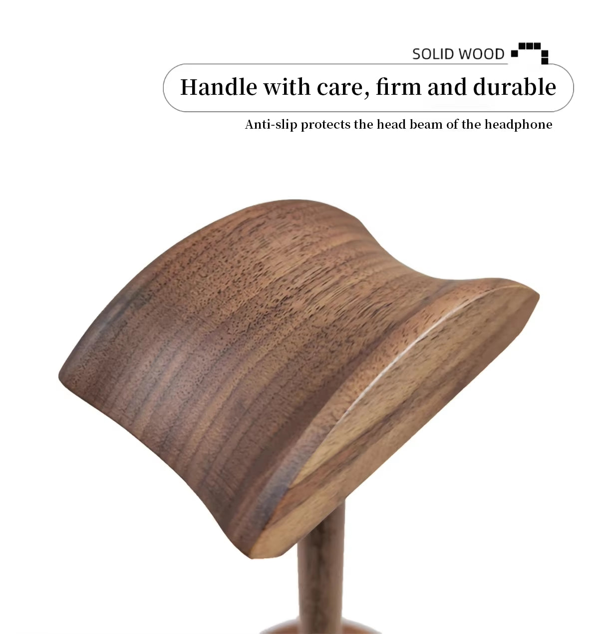 Walnut/Mahogany Wood Headphone Stand