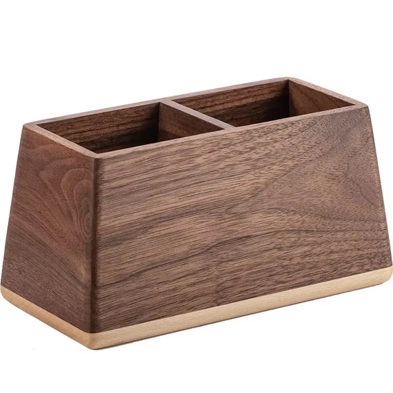 Black Walnut Desk Organizer - Double Space