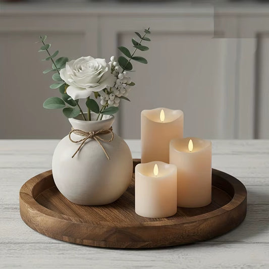 Round Wooden Serving Tray