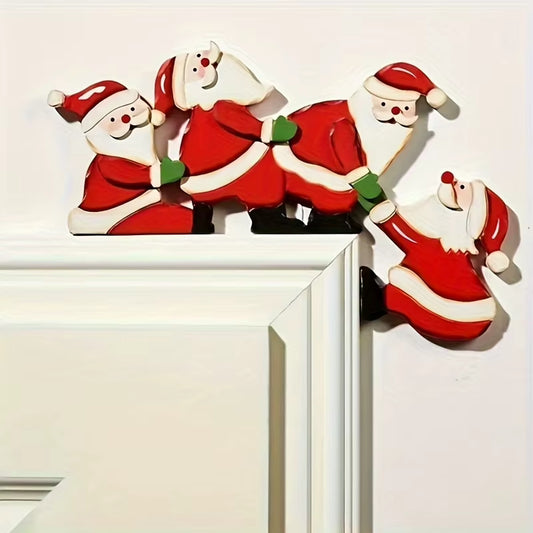 Santa Claus Wooden Christmas Door Frame Decoration