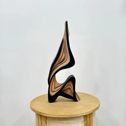 Artistic Abstract Wooden Streamlined Statue