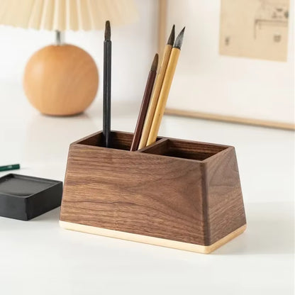 Black Walnut Desk Organizer - Double Space
