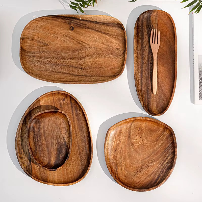 Irregular Wood Serving Plates