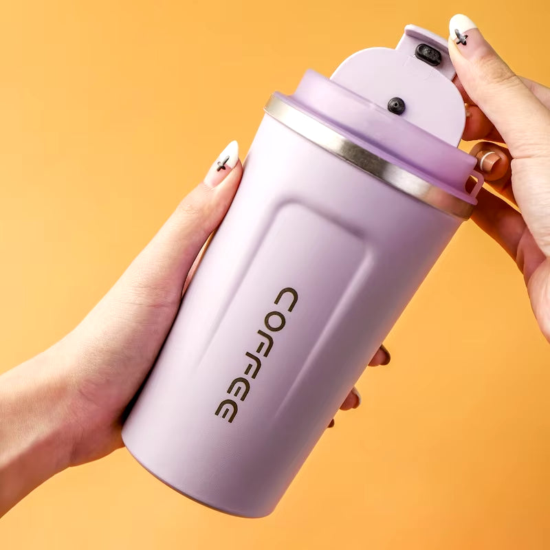 Stainless Steel Smart Thermos with Temperature Display