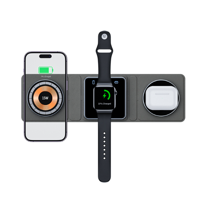 3-in-1 Magnetic Wireless Charger Station
