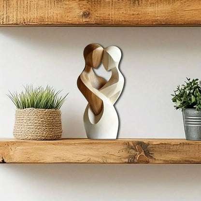 Modern Elegant 2D Flat Embrace Statue