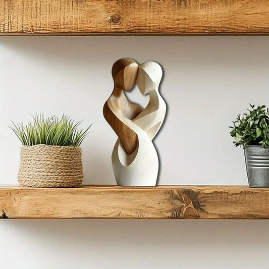 Modern Elegant 2D Flat Embrace Statue