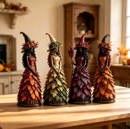 Leaf Witch Halloween Figurine