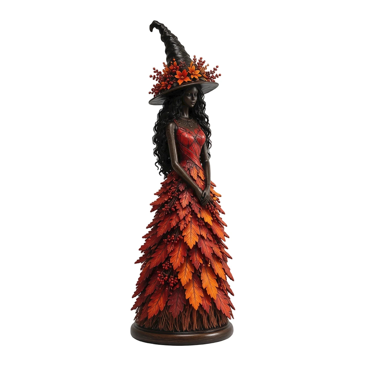 Leaf Witch Halloween Figurine