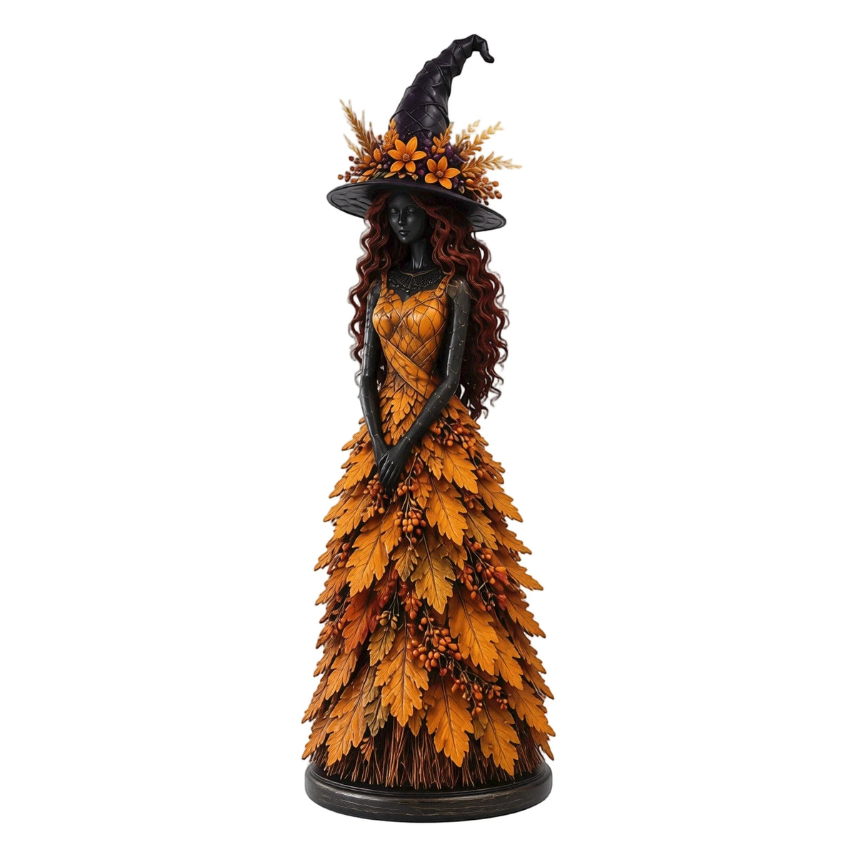Leaf Witch Halloween Figurine
