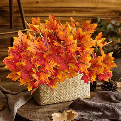 Artificial Autumn Maple Leaf Stems