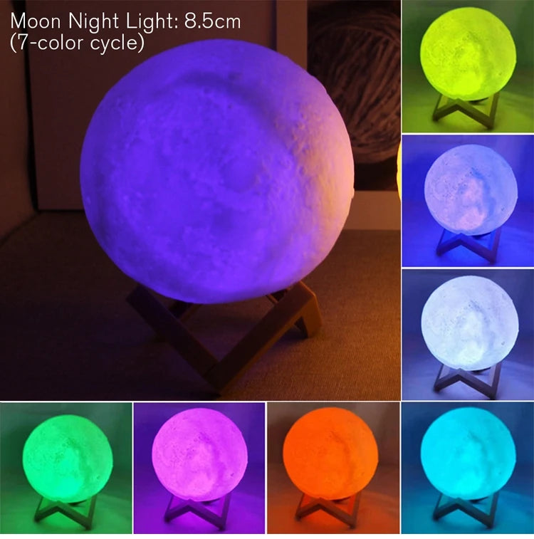 LED Moon Lamp with Stand