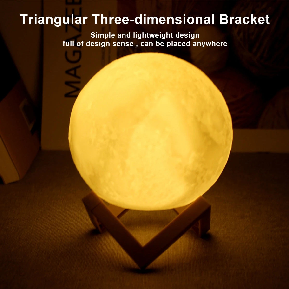 LED Moon Lamp with Stand