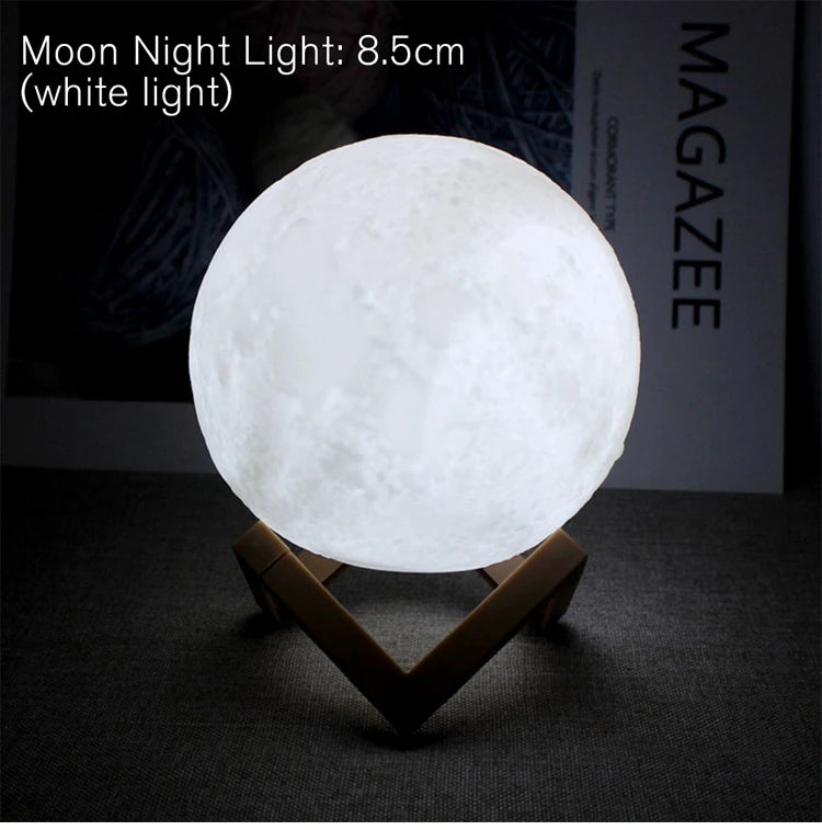 LED Moon Lamp with Stand