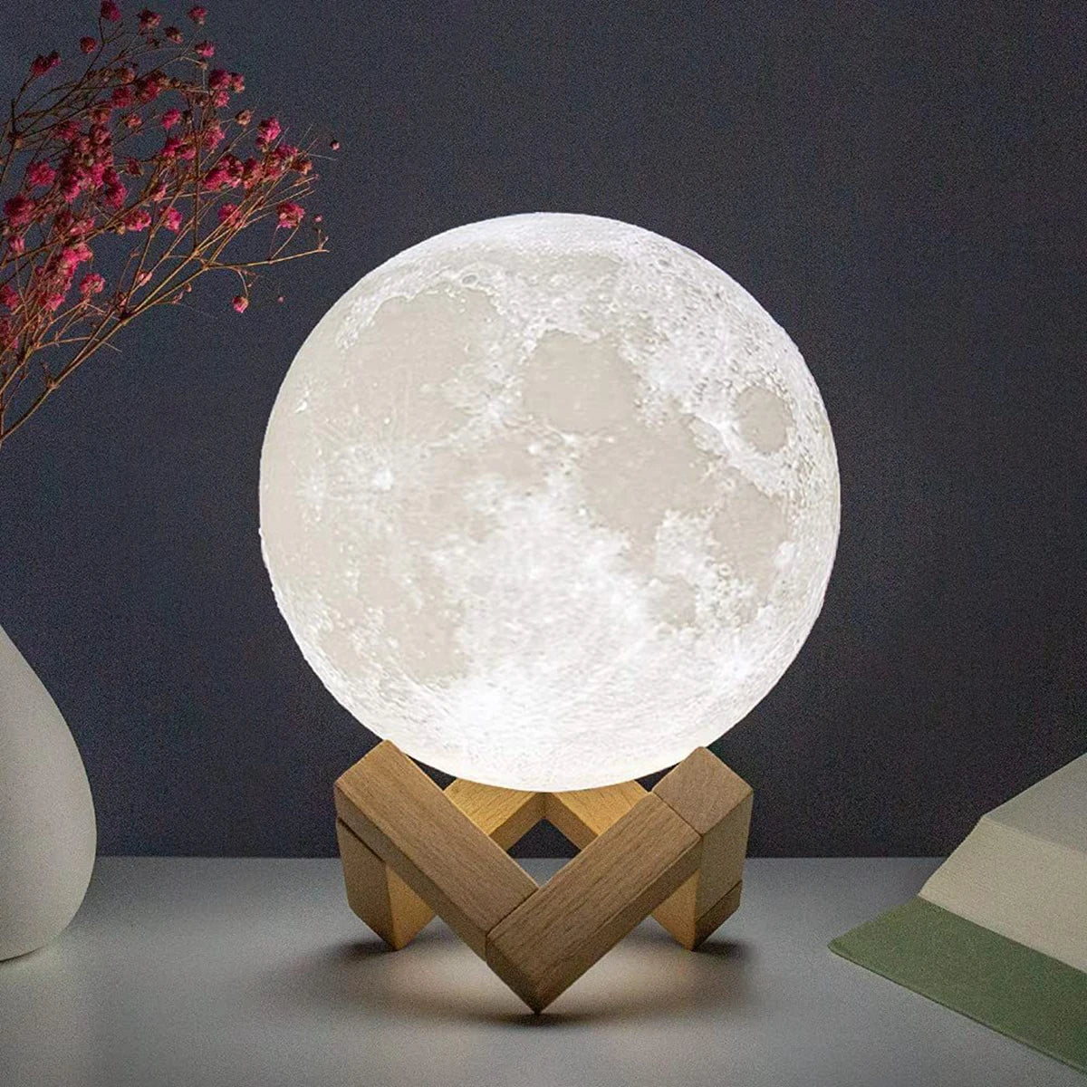 LED Moon Lamp with Stand