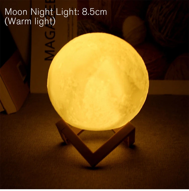 LED Moon Lamp with Stand