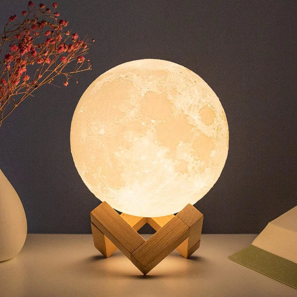 LED Moon Lamp with Stand