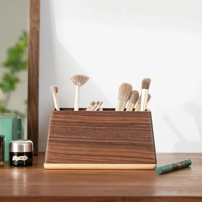 Black Walnut Desk Organizer - Double Space