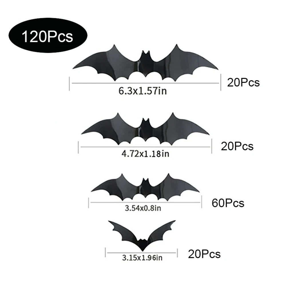 3D Halloween Bat Wall Decorations