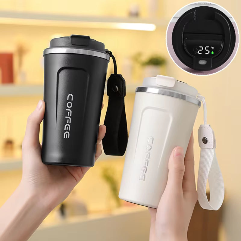 Stainless Steel Smart Thermos with Temperature Display
