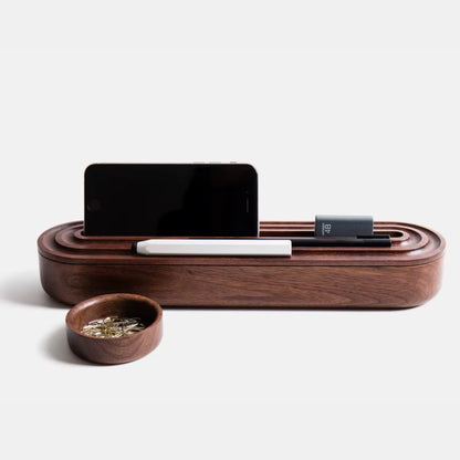 Wooden Desk Organizer Tray