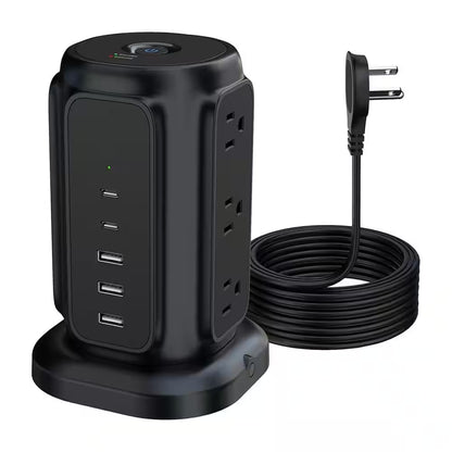 9-Outlet Power Strip Tower Surge Protector Extension Cord