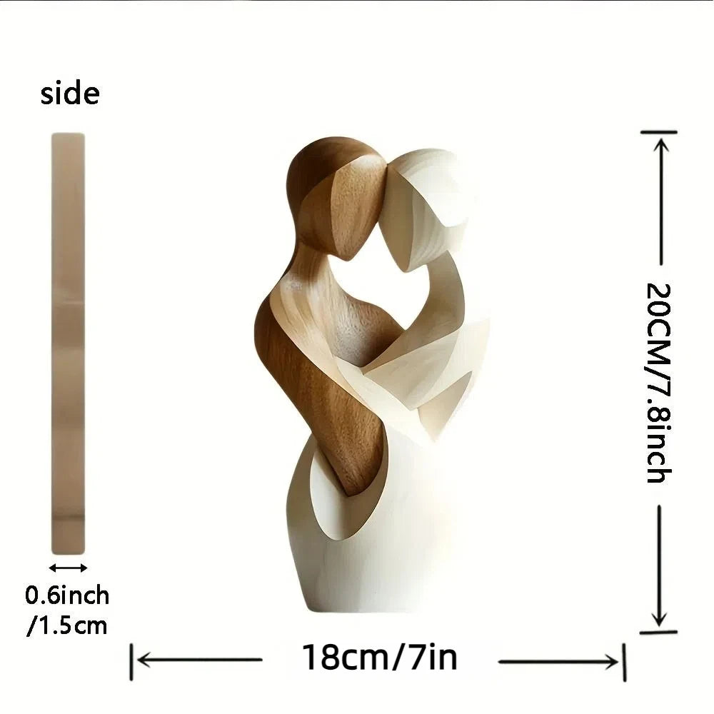 Modern Elegant 2D Flat Embrace Statue