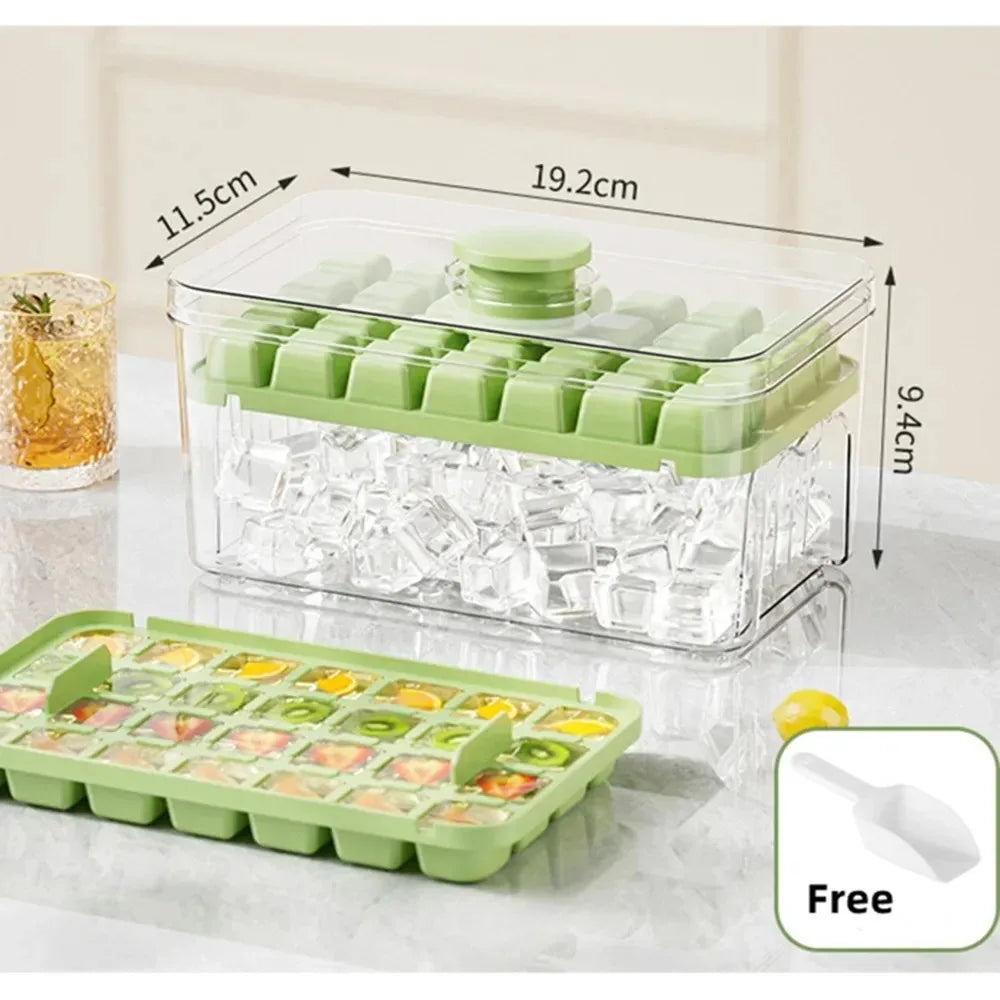 One-Press Ice Cube Storage Box