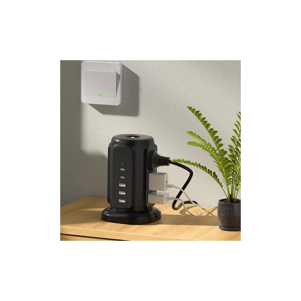9-Outlet Power Strip Tower Surge Protector Extension Cord