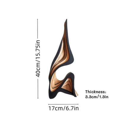Artistic Abstract Wooden Streamlined Statue