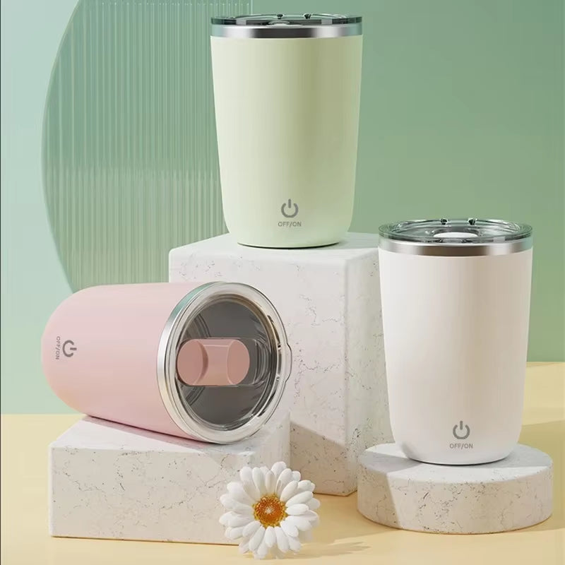 Self-Stirring Stainless Steel Mug