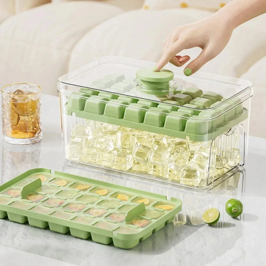 One-Press Ice Cube Storage Box