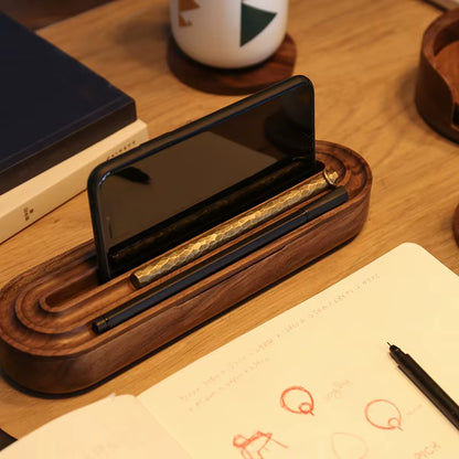 Wooden Desk Organizer Tray