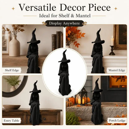 Black Faceless Witch Halloween Wall Decoration