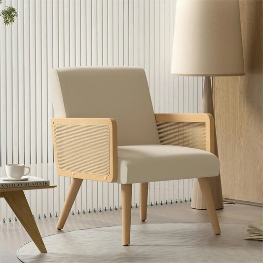 Modern Armchair with Wood Legs